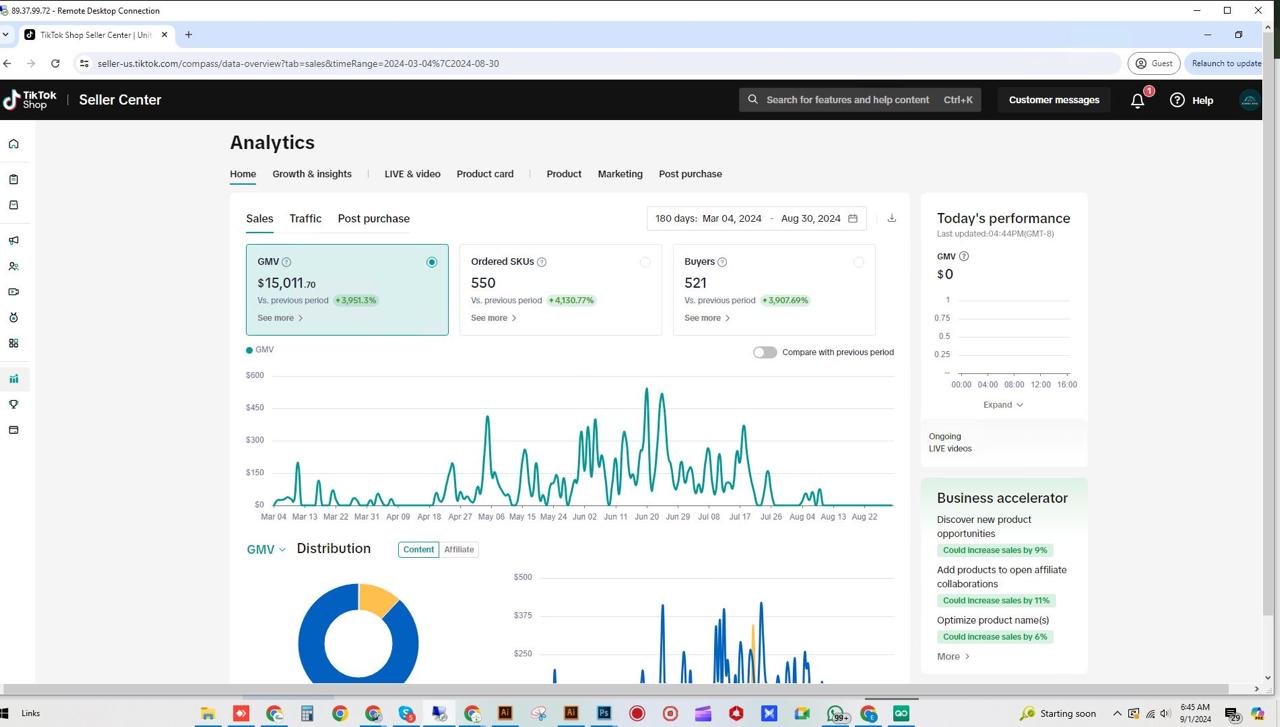 TikTok shop backend api connections
